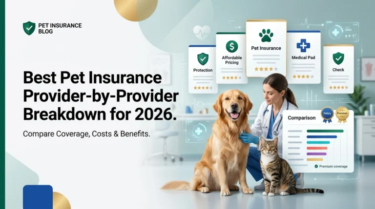 Best pet insurance comparison showing vet care, pet insurance coverage, and provider benefits